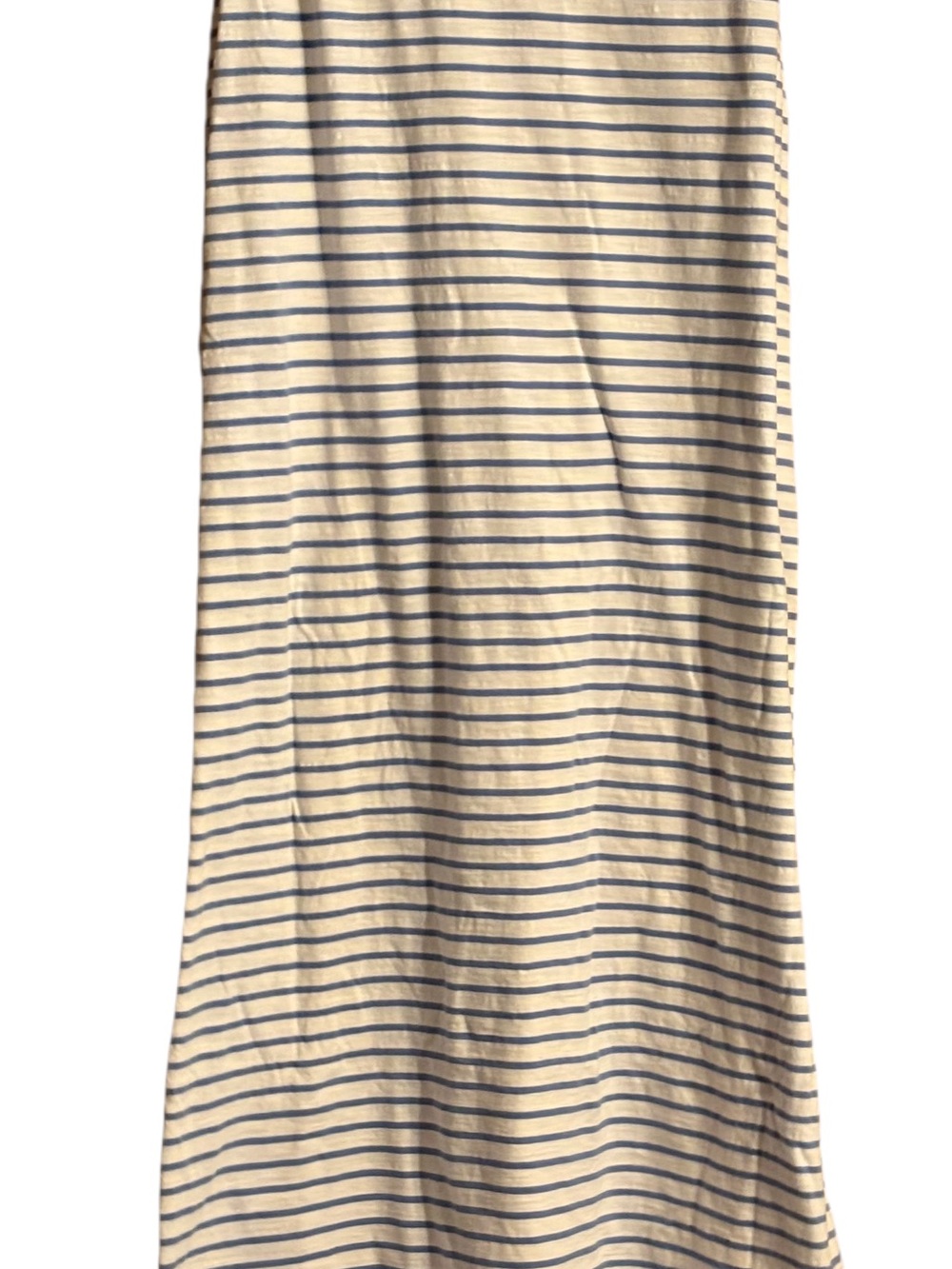 Time and Tru Cream and Blue V-Neck Sleeveless Striped Maxi Dress XXL